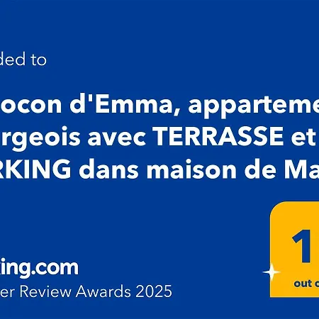 Apartment Le Cocon D'Emma, Appartement Bourgeois Avec Terrasse, Et Parking Gratuit Dans Maison De Maitre